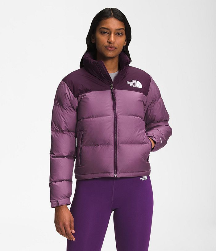 The North Face 1996 Retro Nuptse Womens Puffer Jacket Purple 841759-CES